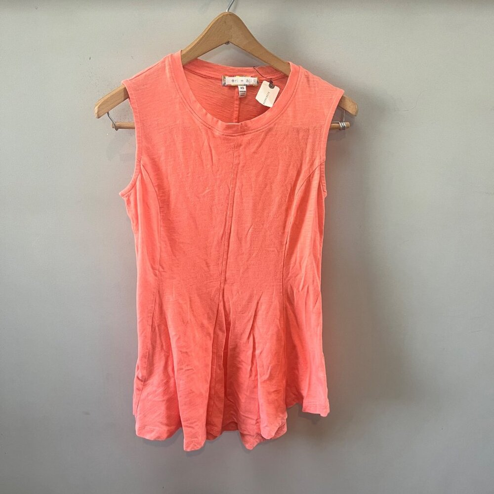 New Eri + Ali Coral Sleeveless‎ Flowy Tunic Tank Top XS